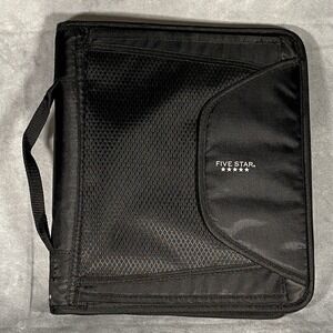 Five Star 3 Ring Binder with Zipper Closure Black School Supply Office